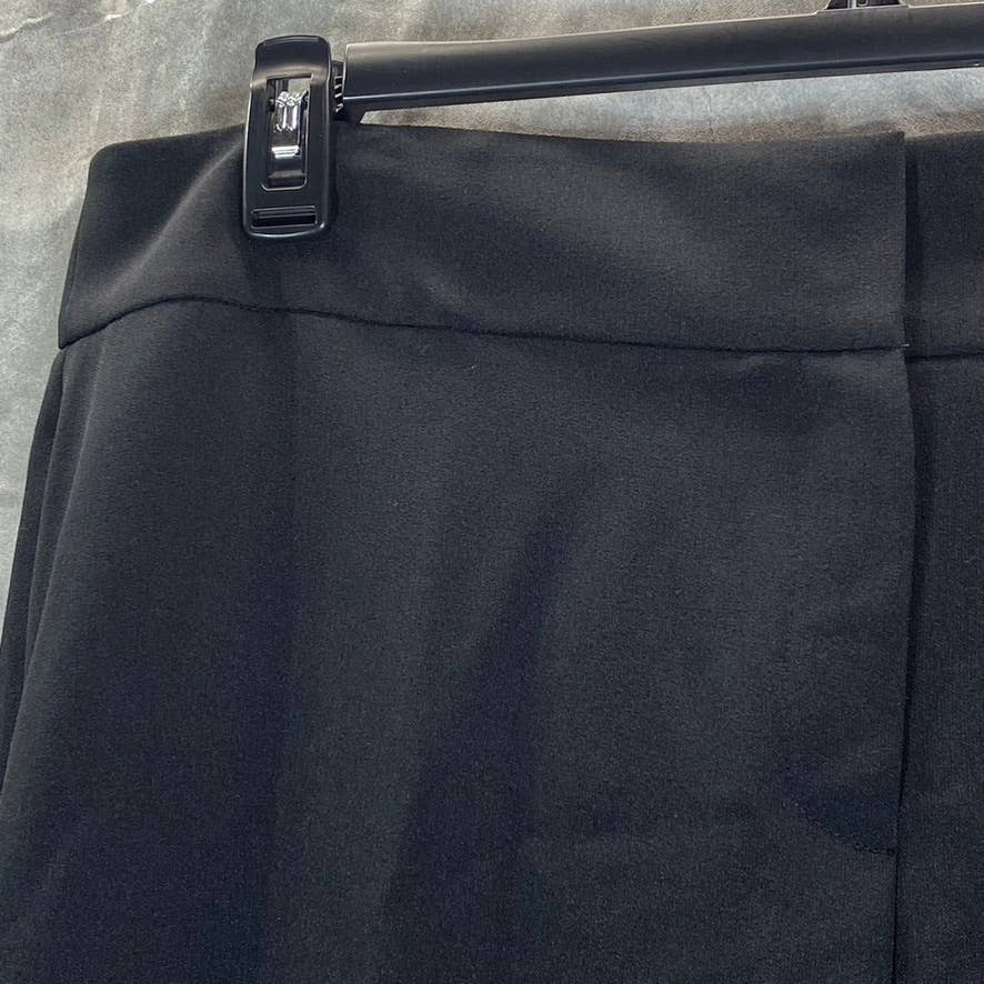LE SUIT Women's Black Solid Mid-Rise Slim-Leg Suit Pants SZ 16