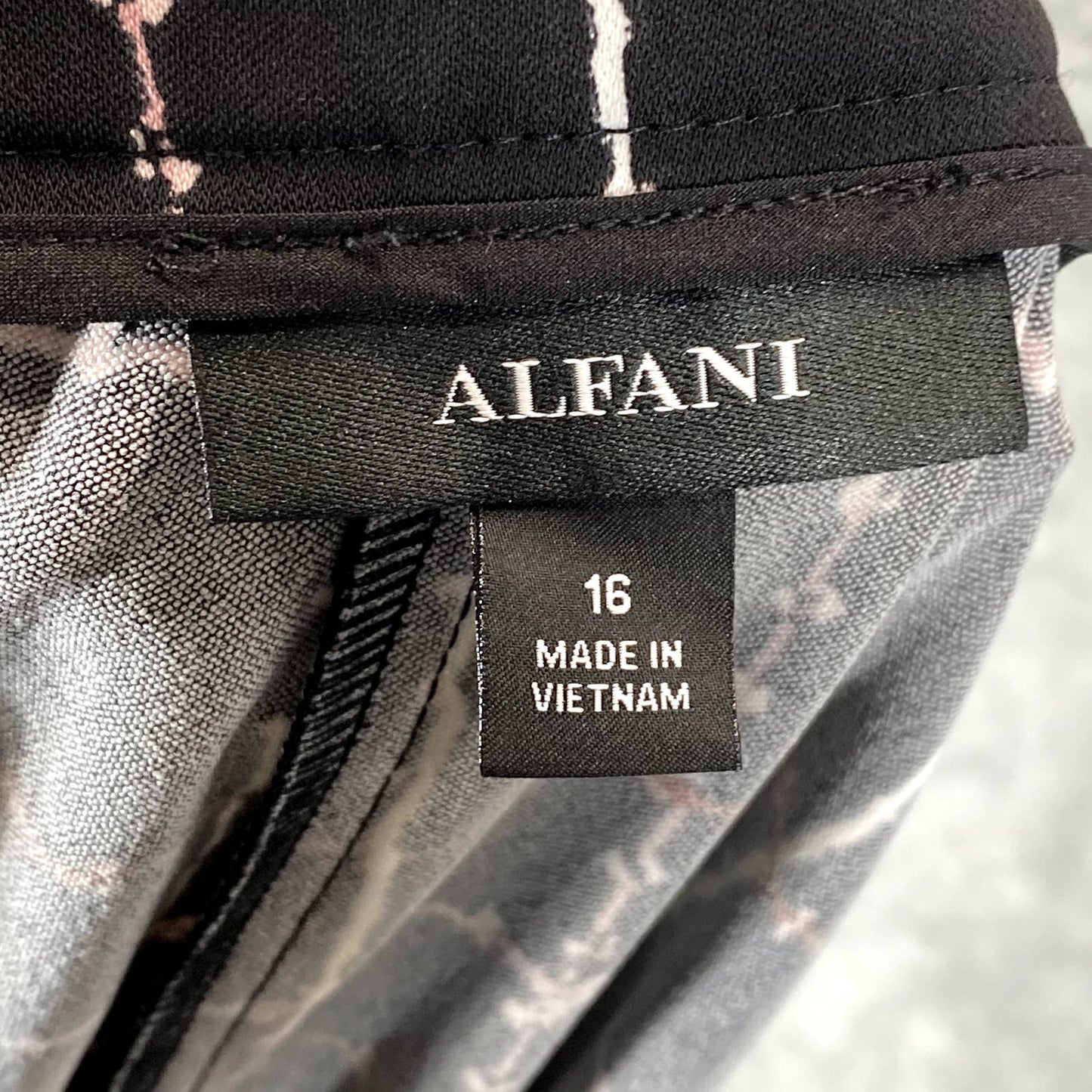 ALFANI Women's Stitched Grid Black D-Ring Belt Mid-Rise Plaid Culotte Pants SZ16
