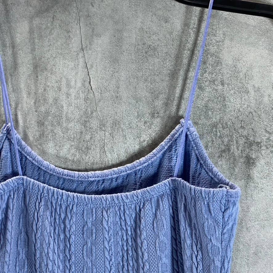 ULTRA FLIRT Juniors' Purple Impression Knit Round-Neck Bodycon Mini Dress SZ S