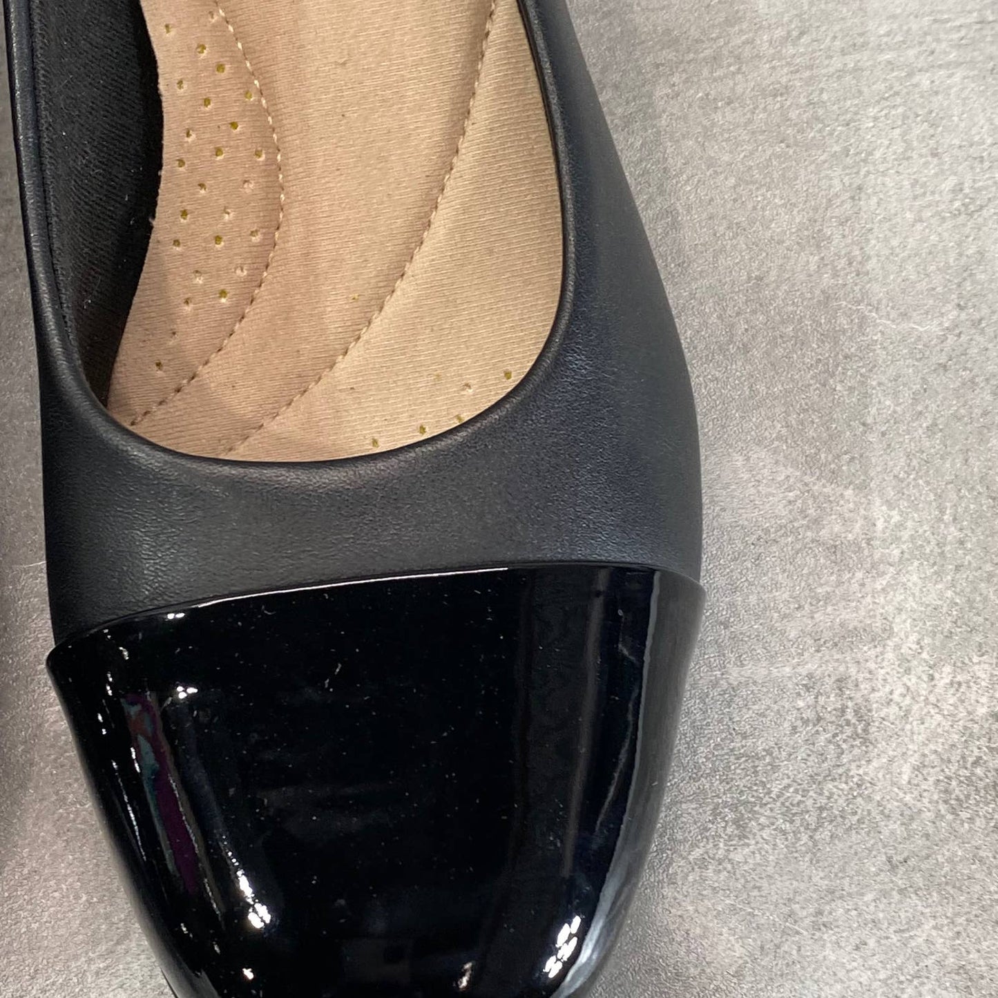 CLARKS COLLECTION Women's Black Combo Marilyn Sara Block-Heel Pumps SZ 8
