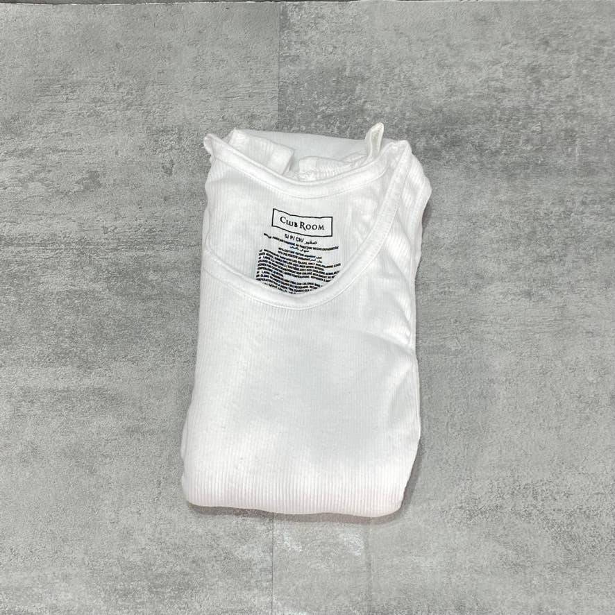 CLUB ROOM Solid White 3-Pack Tank Top SZ S