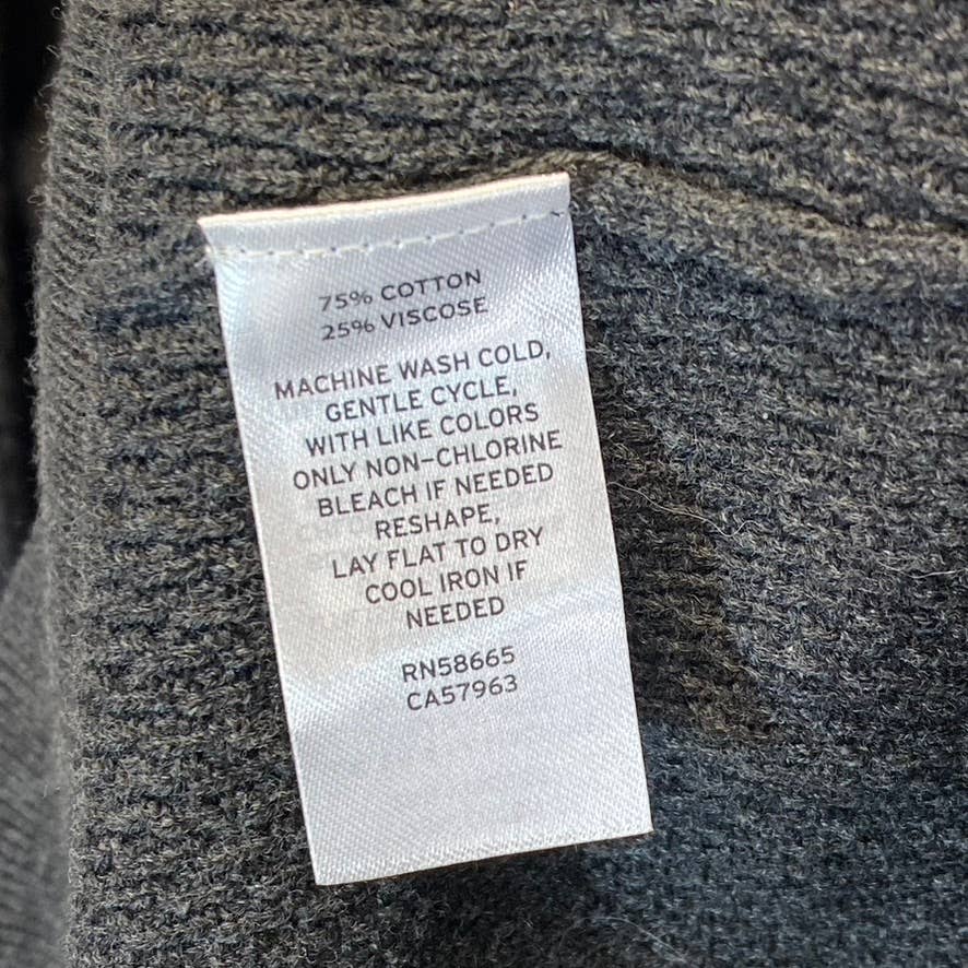 NORDSTROM Men's Grey Charcoal Heather Knit Pullover Crewneck Sweater SZ L