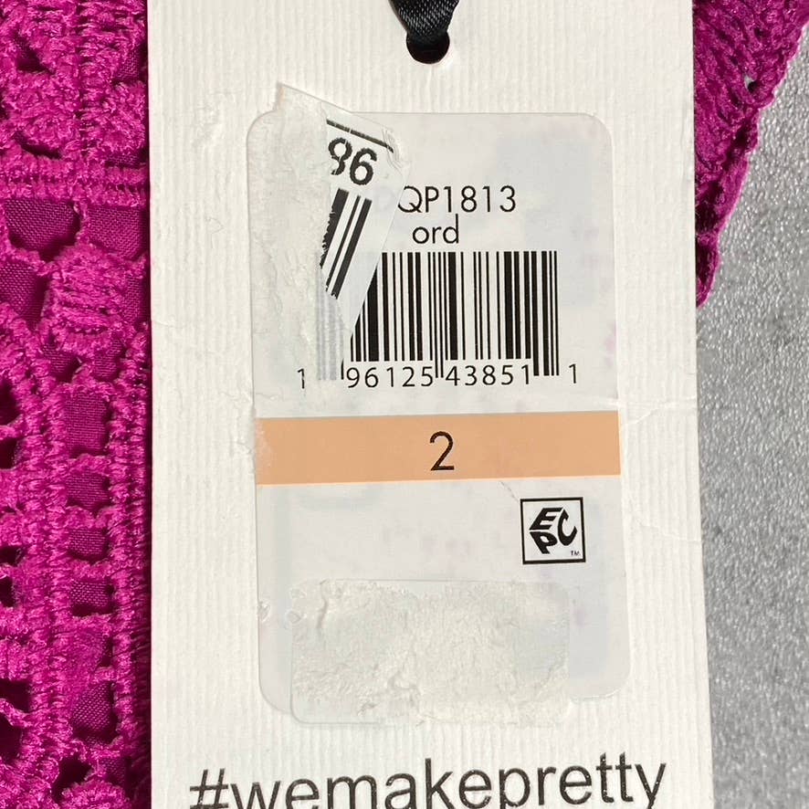 KENSIE Women's Orchid Crochet Lace Square-Neck Sleeveless Mini Shift Dress SZ 2
