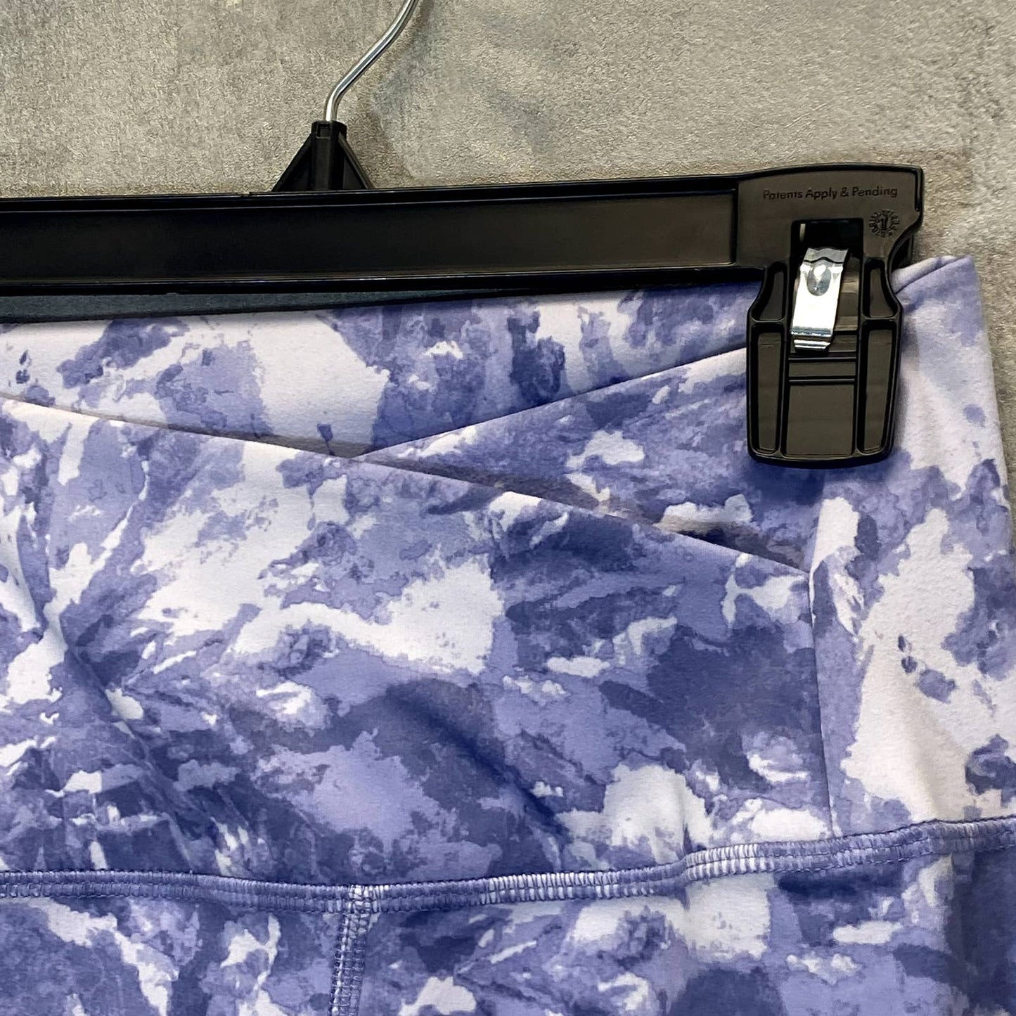 HARMONY BALANCE Women's Purple Marble Print Split Waist Pull-On Skinny Active Leggings SZ XS
