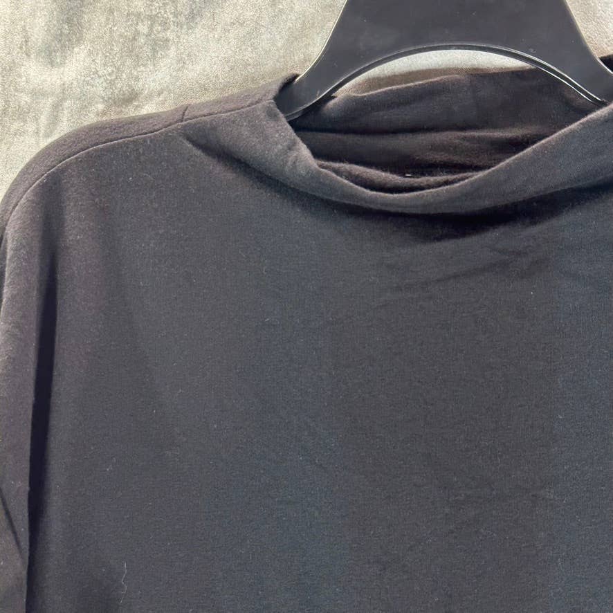 EILEEN FISHER Women's Black Funnel-Neck Long-Sleeve Hi-Low Pullover Tunic SZ S
