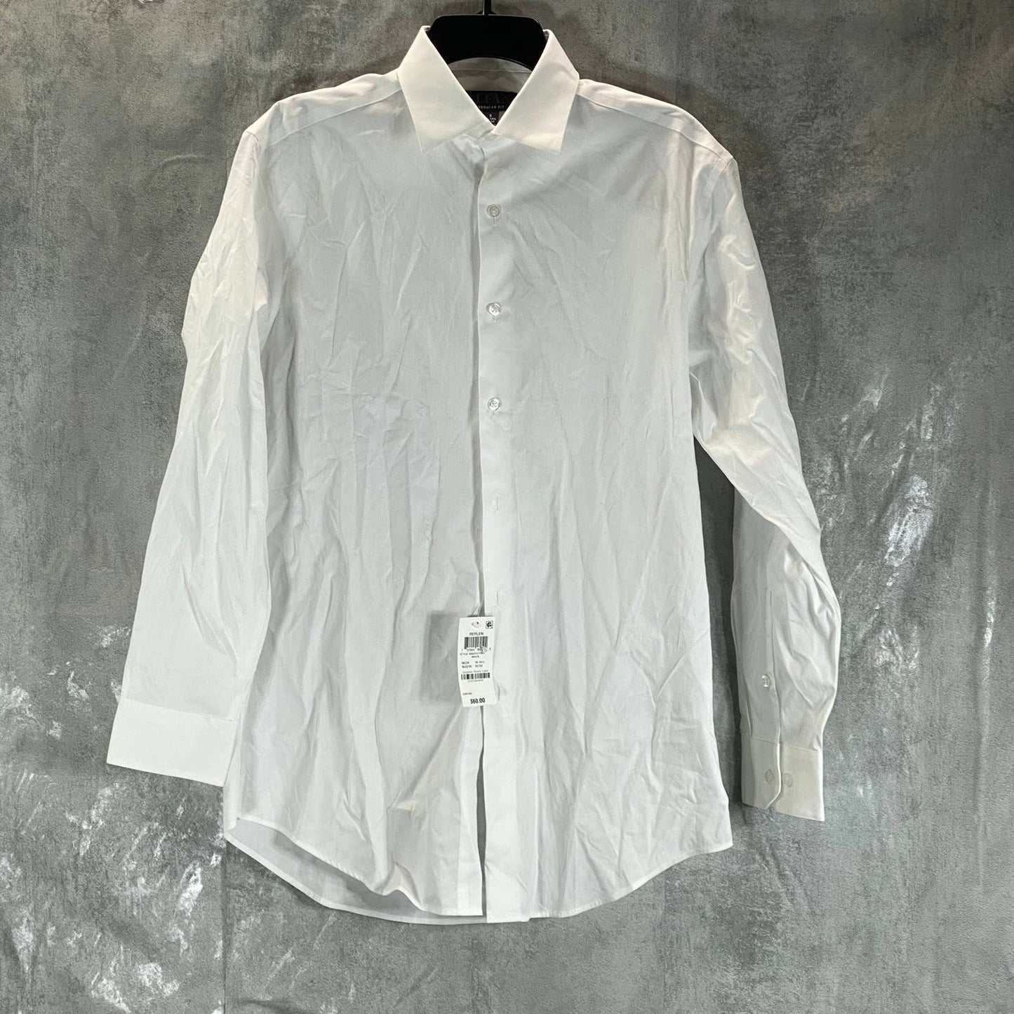ALFANI AlfaTech Men's White Solid Regular-Fit Dress Shirt SZ S(14-14.5 32/33)