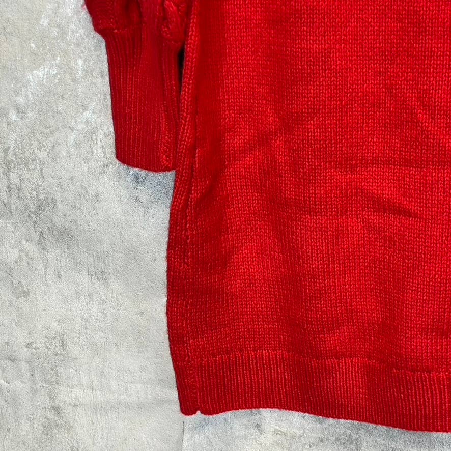 BB DAKOTA By Steve Madden Women's Crimson Red Crewneck Knit Sweater Dress SZ M