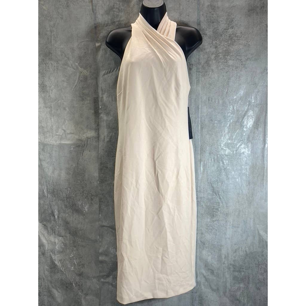 RACHEL RACHEL ROY Women's Light Pink Halter Knee-Length Sheath Dress SZ L