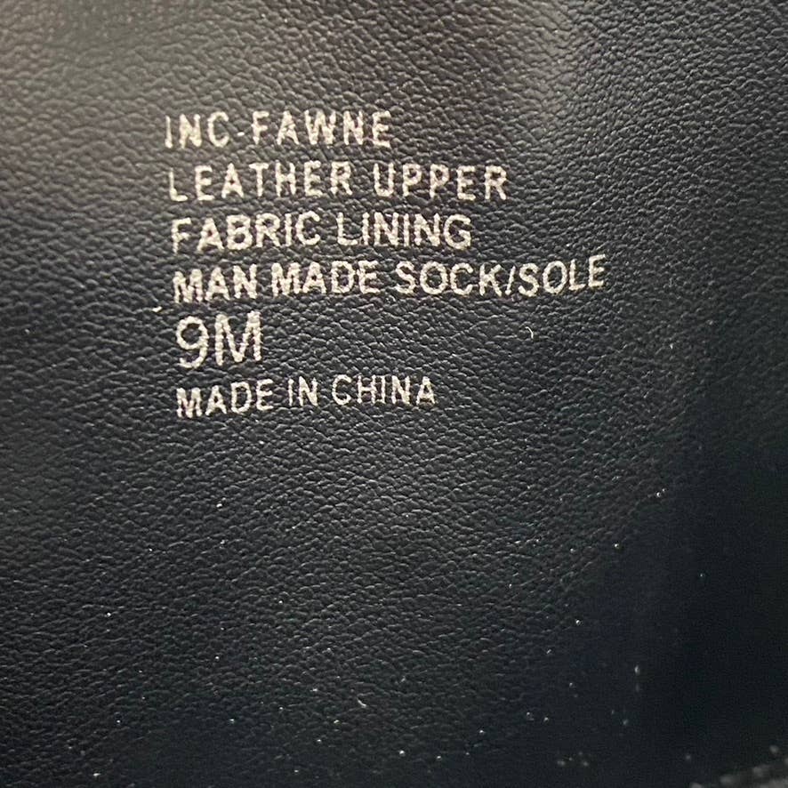 INC INTERNATIONAL CONCEPTS Women's Black Leather Fawne Knee-High Riding Boot SZ9