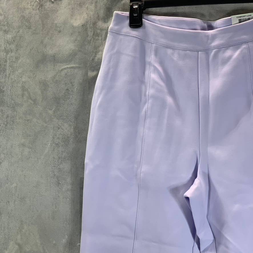 ALFANI Women's Lightest Lilac Modern Lounge High-Rise Seamed Wide-Leg Pants SZ 8