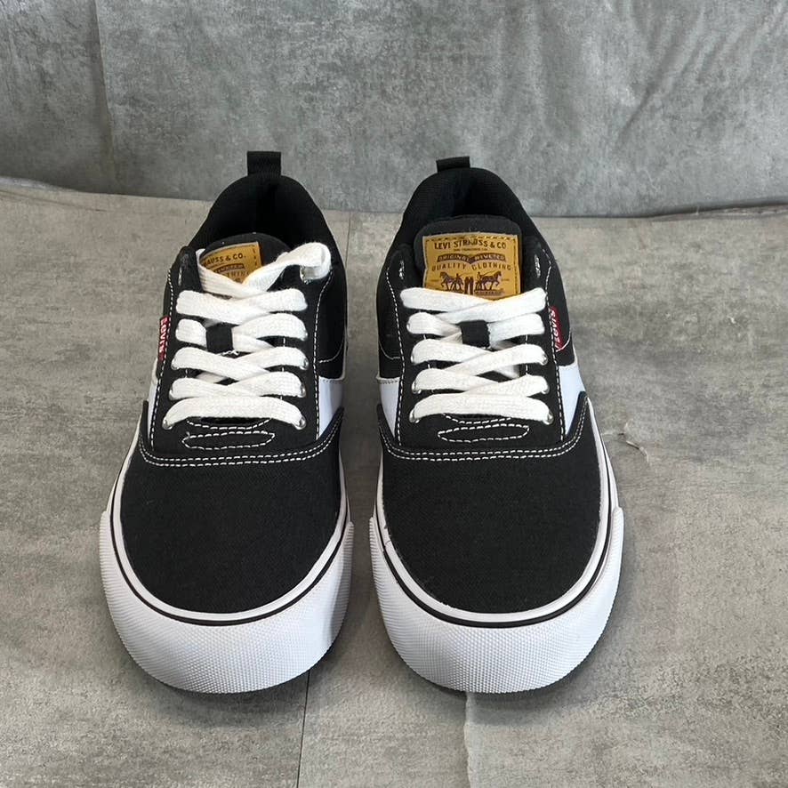 LEVI'S Women's Black/White Naya Court Canvas Ultra Suede Skate Sneakers SZ 8