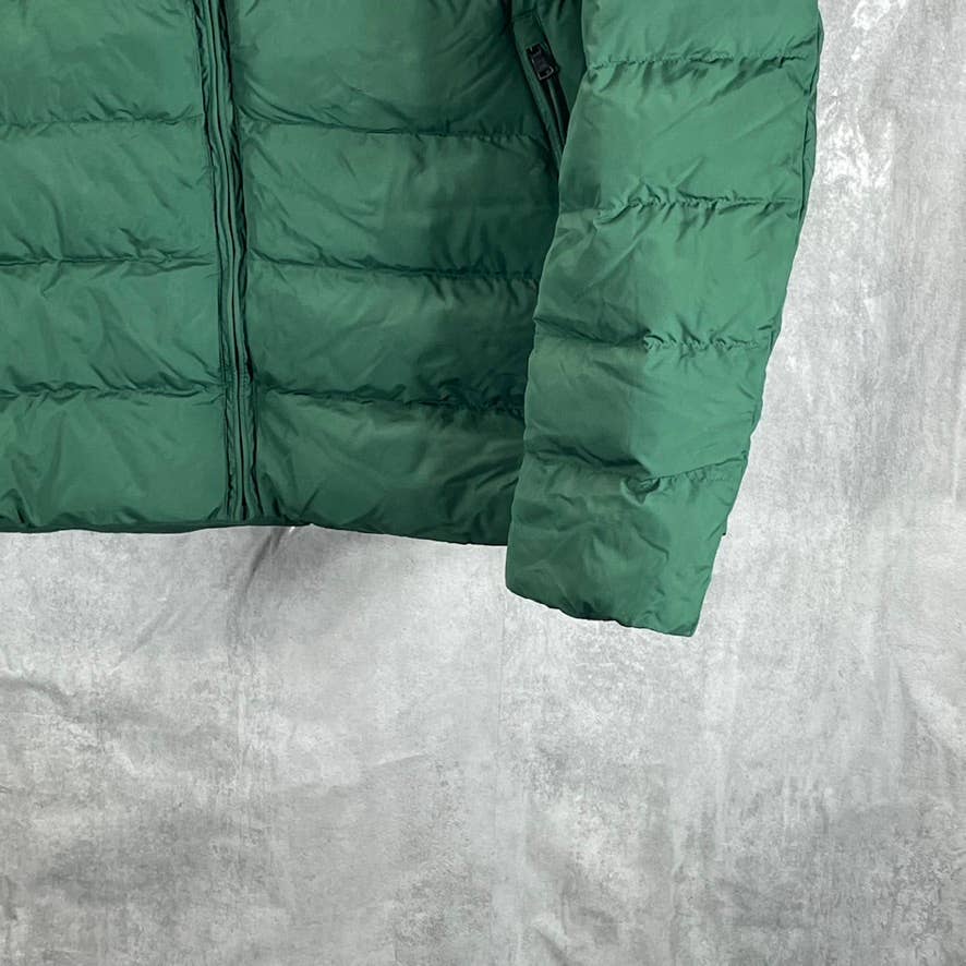 MICHAEL KORS Men's Dark Green Hooded Puffer Full-Zip Jacket SZ XL