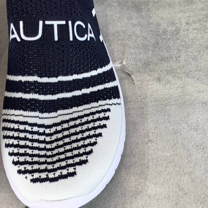 NAUTICA Women's Navy Mesh Fabric Addin Round-Toe Slip-On Joggers SZ 7.5