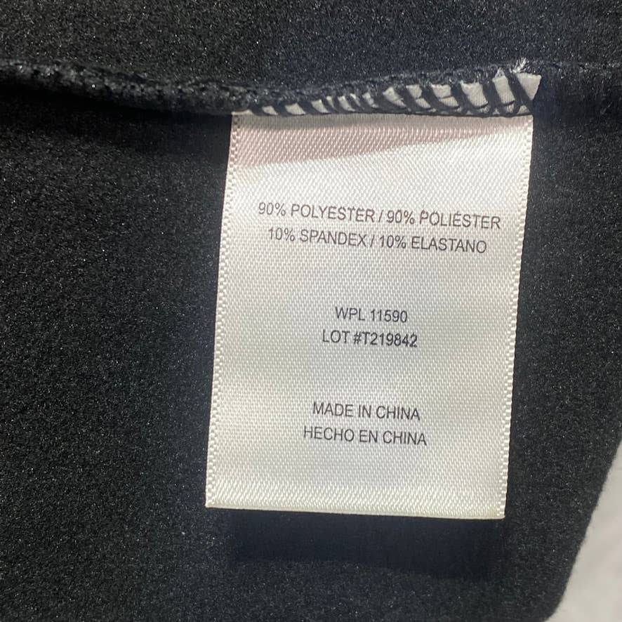 32 DEGREES Solid Black Fleece Lined Lightweight Long Sleeve Crewneck Top SZ 2XL