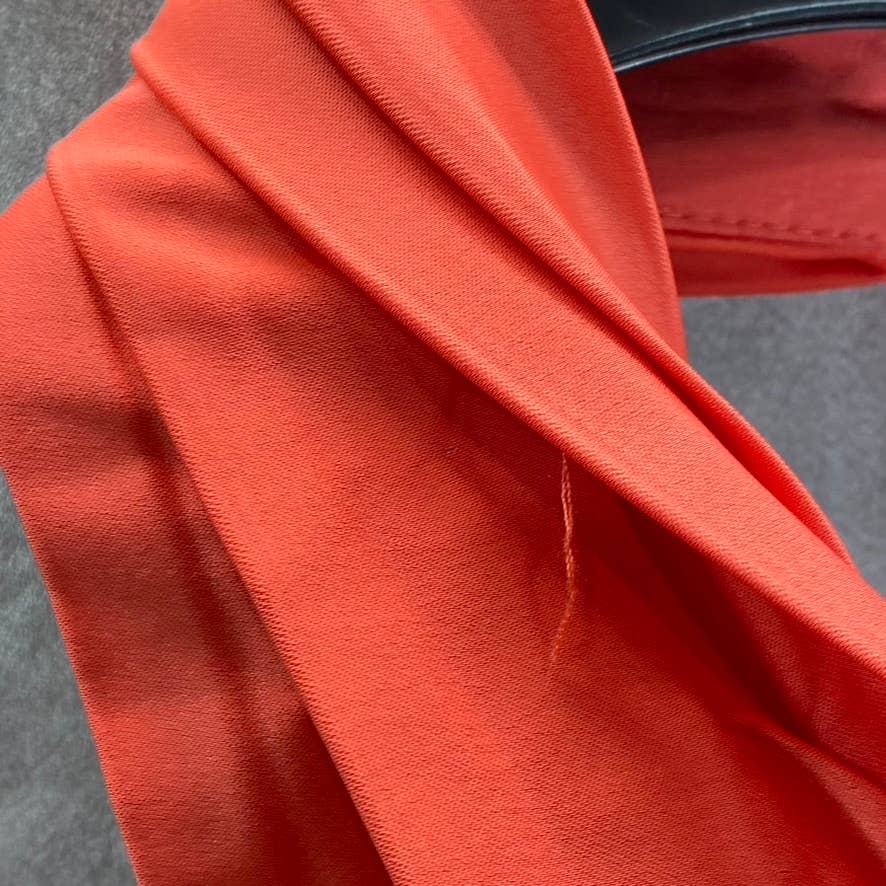 AIDAN By AIDAN MATTOX Women's Sunkist Coral Cross Front Halter Midi Dress SZ 8