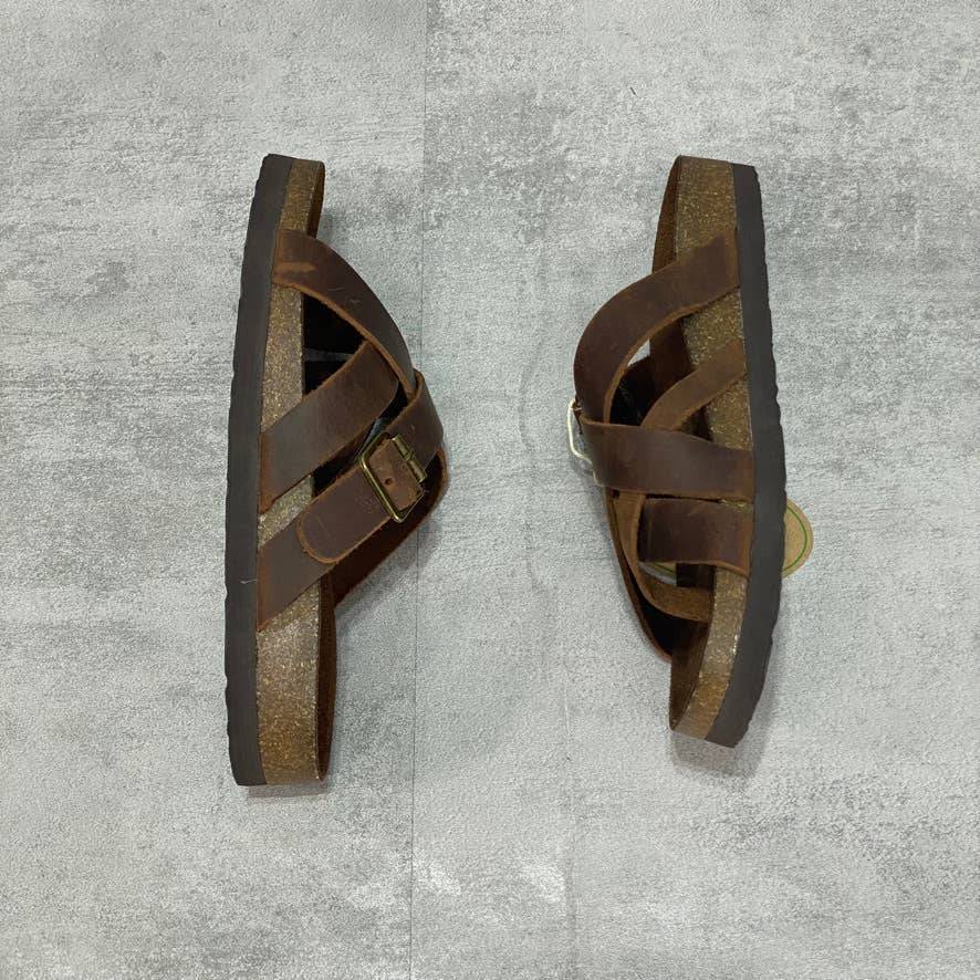 WHITE MOUNTAIN Brown Hobo Footbed Sandals SZ 5