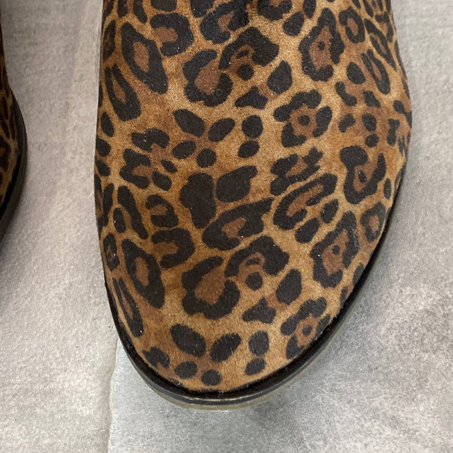 SUN+STONE Women's Brown Leopard Abby Double-Zip Round-Toe Block-Heel Bootie SZ12