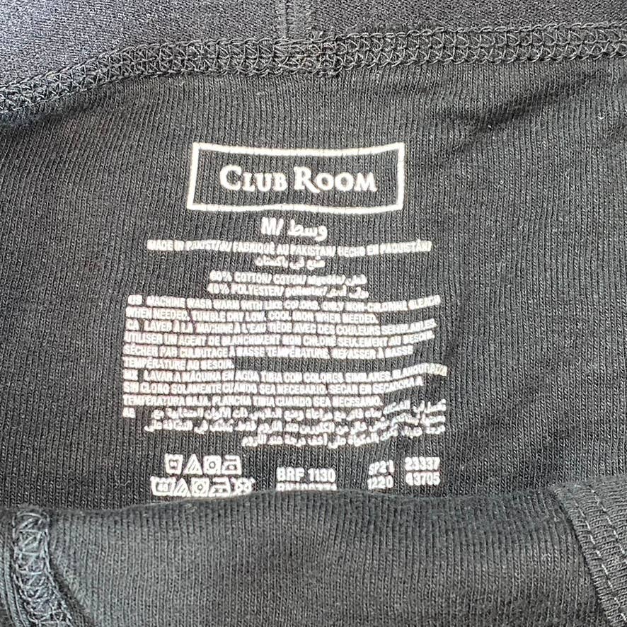 CLUB ROOM Men's Solid Black 4-Pack Elastic Waistband Briefs SZ M