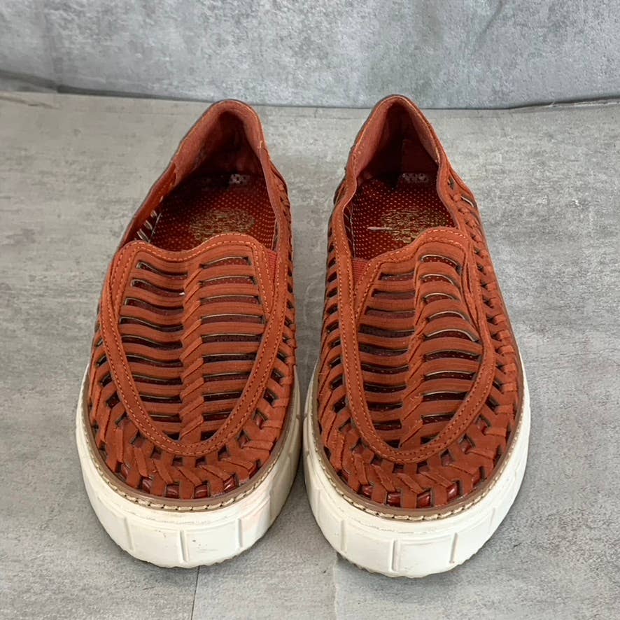 VINCE CAMUTO Women's Rust Romeena Cutout Platform Slip-on Sneakers SZ 8