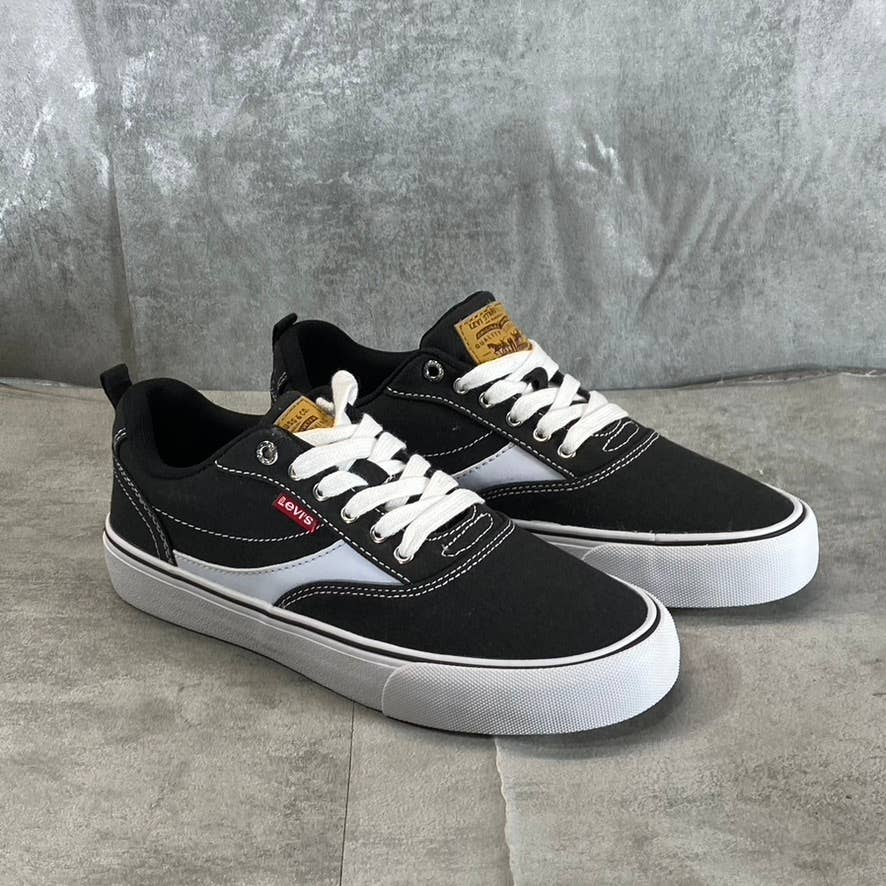 LEVI'S Women's Black/White Naya Court Canvas Ultra Suede Skate Sneakers SZ 8