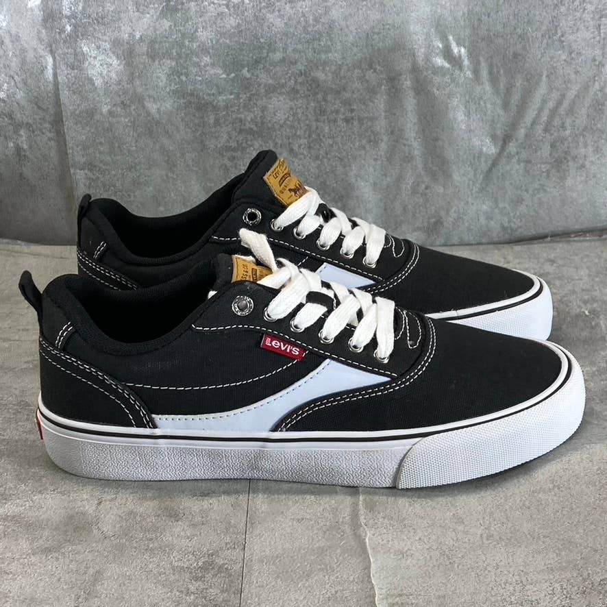 LEVI'S Women's Black/White Naya Court Canvas Ultra Suede Skate Sneakers SZ 8