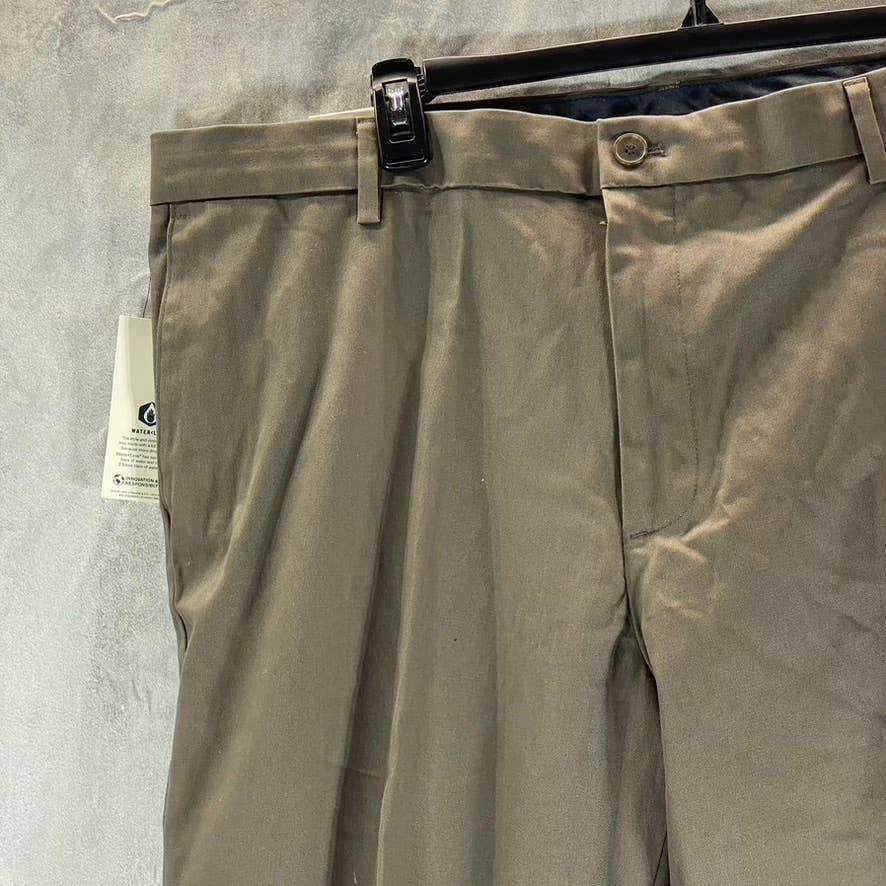 DOCKERS Men's Brown Signature Khaki Classic-Fit Straight Stretch Pants SZ 42X30