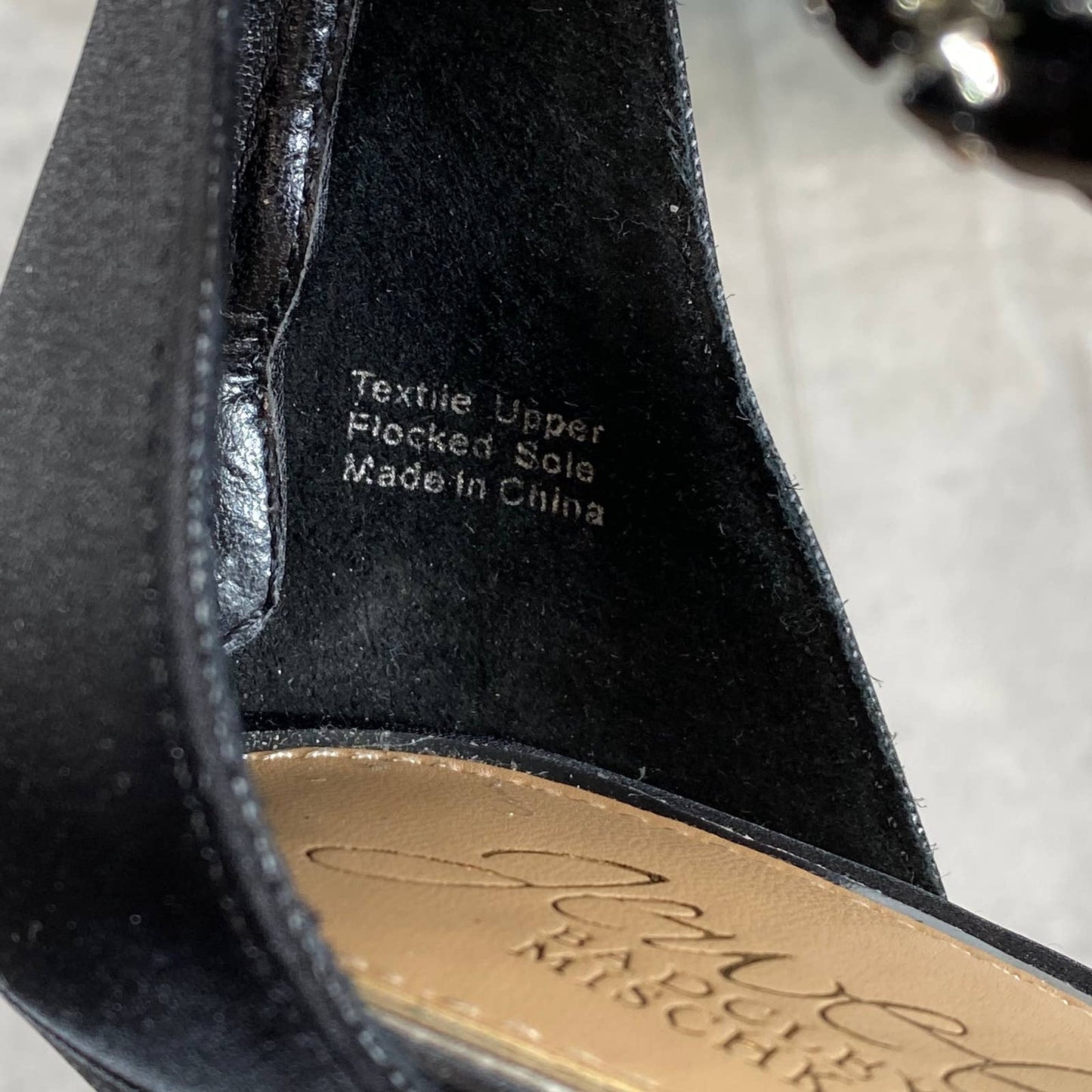 JEWEL BADGLEY MISCHKA Women's Black Caroline Embellished Evening Sandals SZ 7