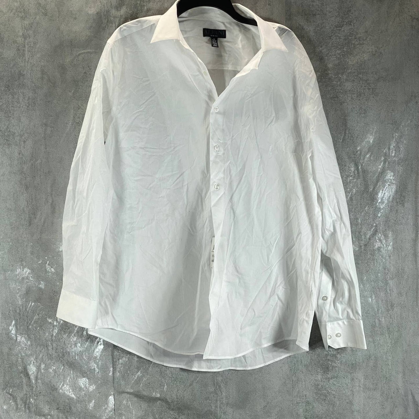 ALFANI Men's White Slim-Fit 2-Way Stretch Button-Up Long-Sleeve Dress Shirt SZXL
