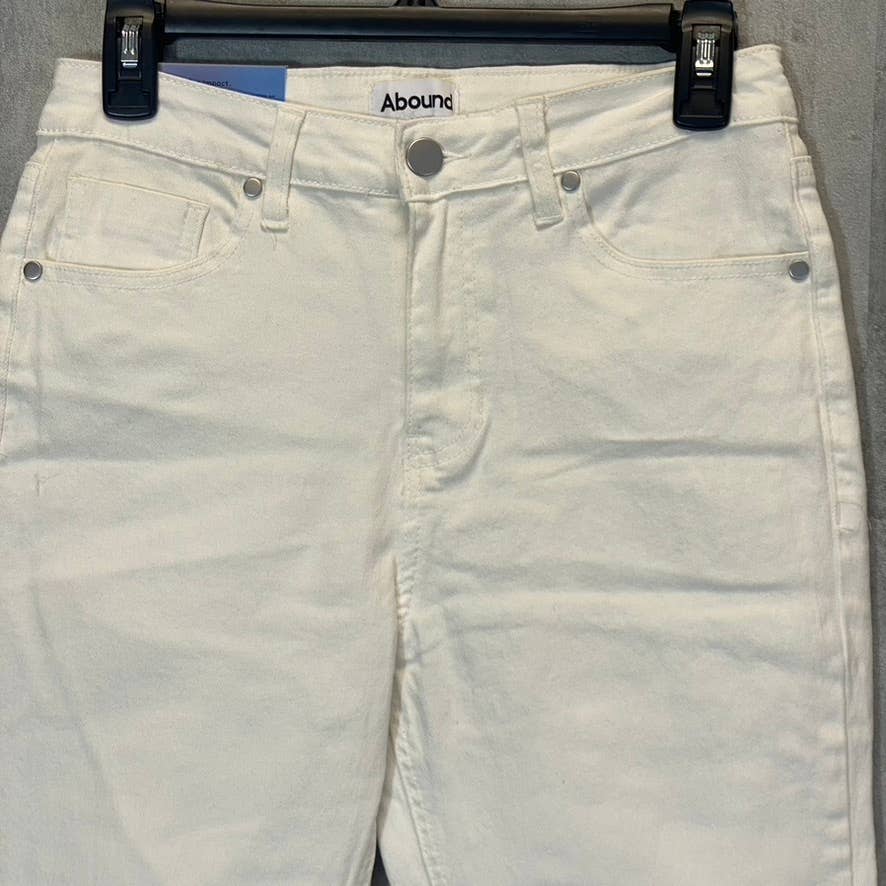 ABOUND Women's White High-Rise Skinny Denim Jeans SZ 28