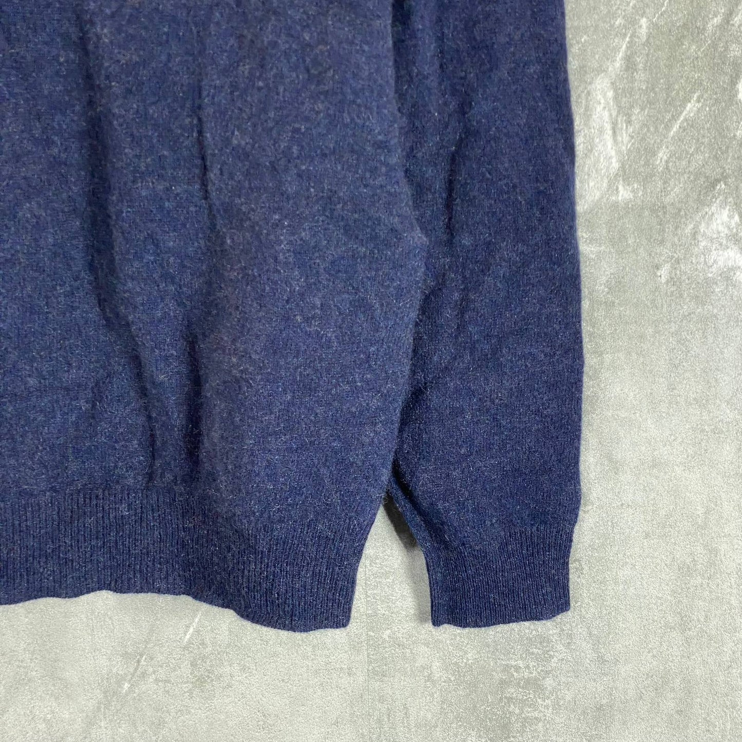 CLUB ROOM Men's Navy Heather Solid Cashmere Crewneck Pullover Sweater SZ S
