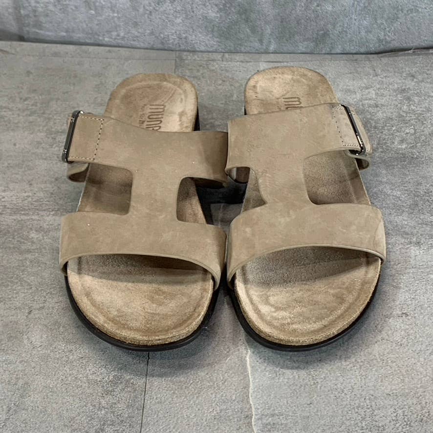MUNRO Women's Narrow Alloy Nubuck Jody Slide-On Sandals SZ 8.5N