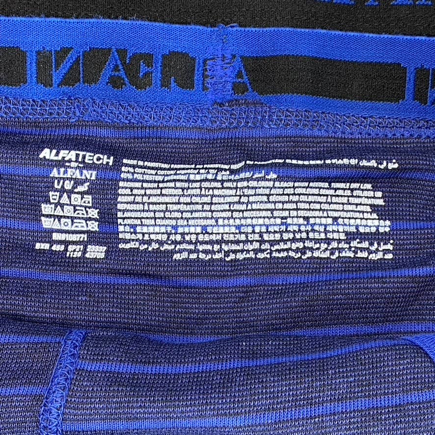 ALFANI Alfatech Men's Blue 4-Pack Elasticized Logo Waistband Boxer Briefs SZ L