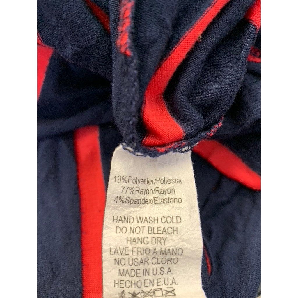 PROMESA Womens Red & Blue Striped Soft Relaxed Skirt SZ M