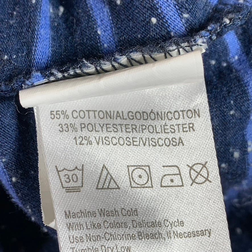 VANS Men's Blue Striped Lightweight Pullover Hooded Sweatshirt SZ L