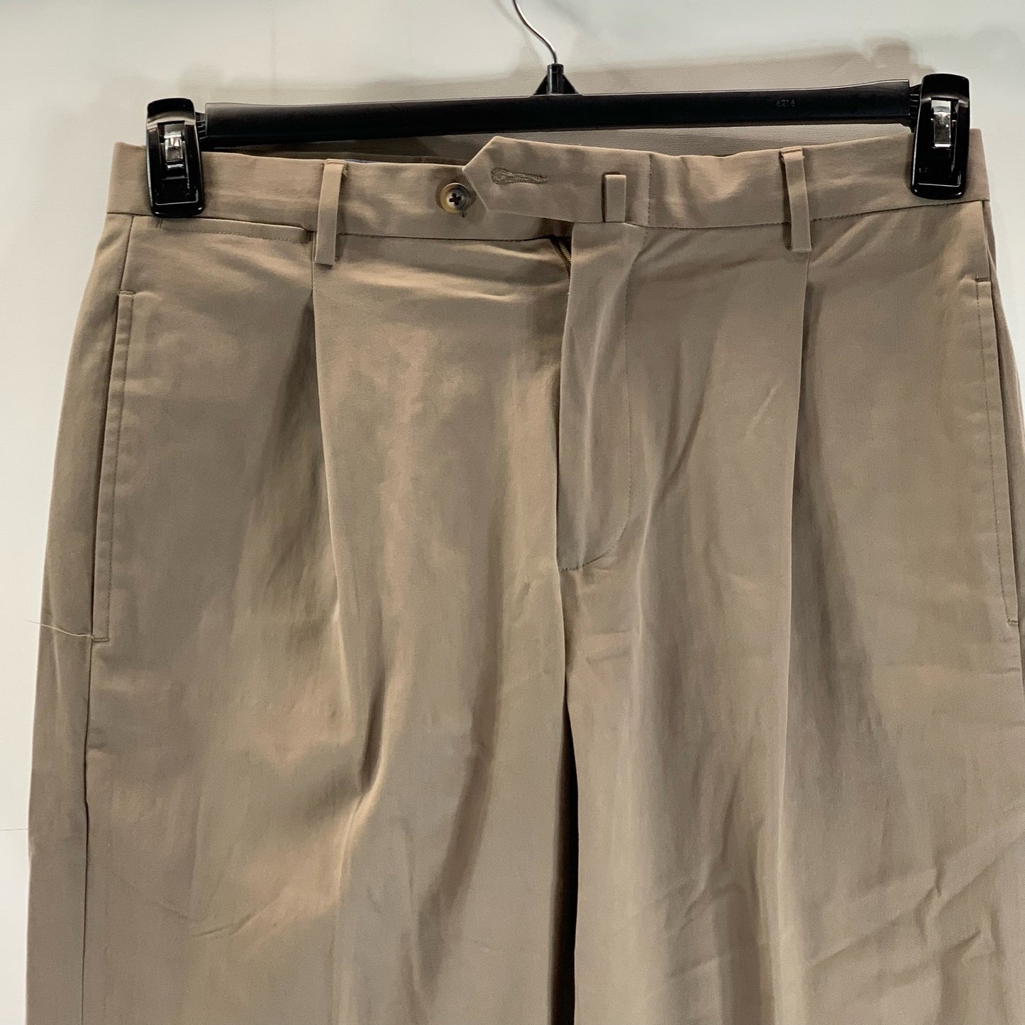 FACONNABLE Men's Tan Pleated Regular-Fit Stretch Five Pocket Pant SZ 32