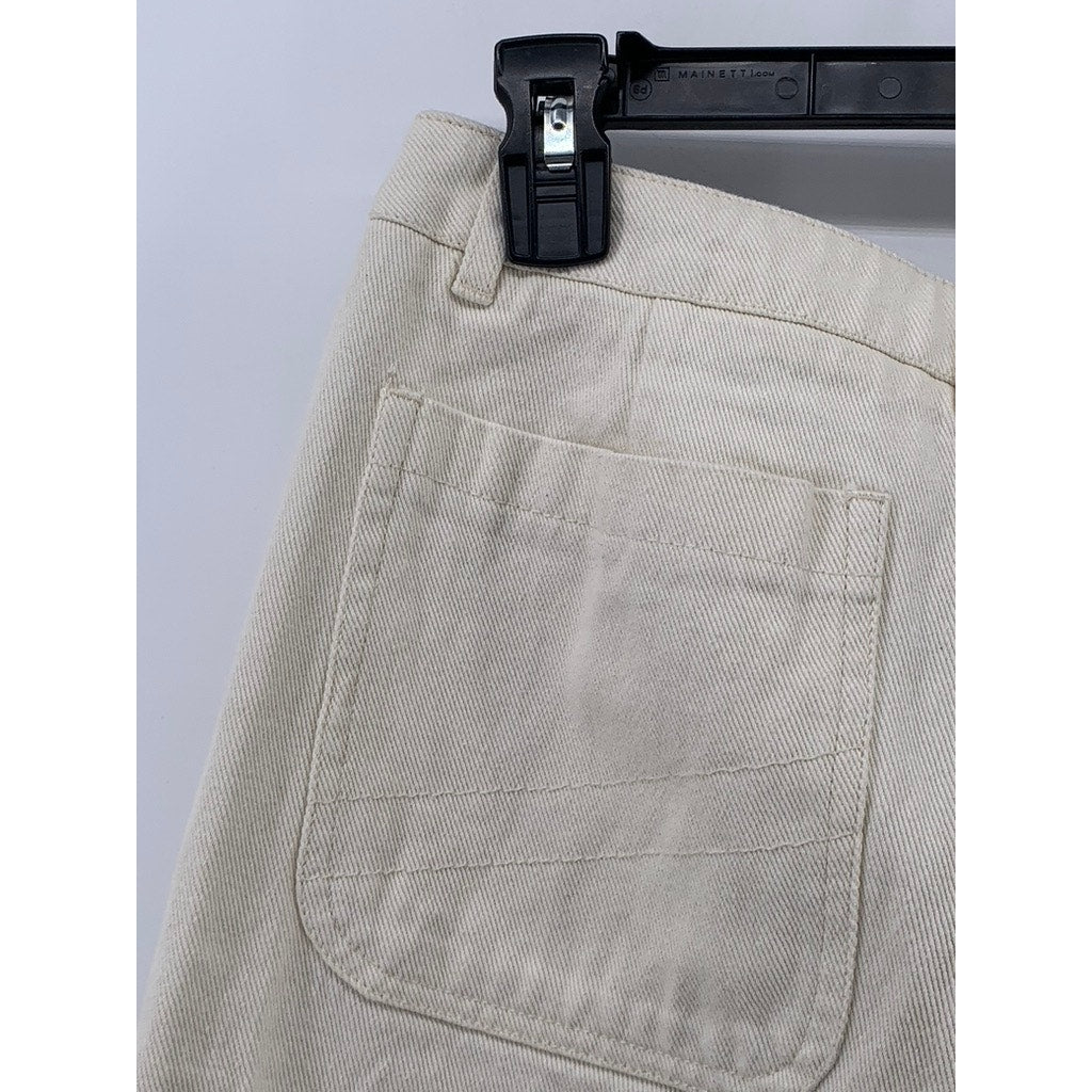 STILLA YOU Women's Cream Baggy Fit Straight Leg Pants SZ M