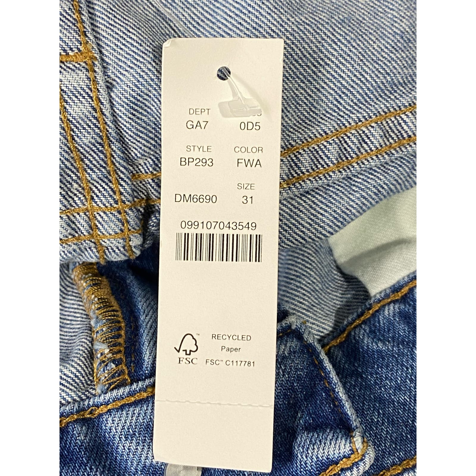 J.CREW Women's Blue Reef Wash Slouchy-Straight Mid Rise Denim Jean SZ 31
