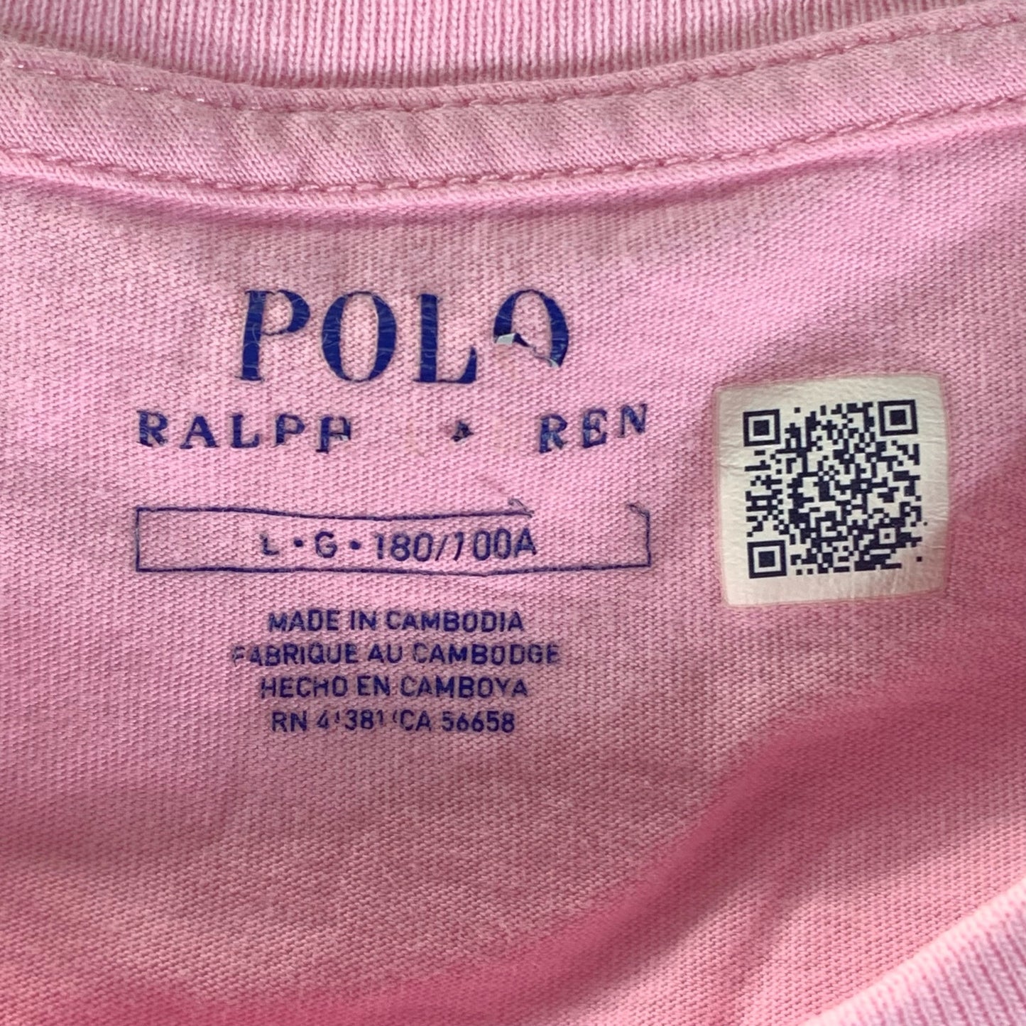 POLO RALPH LAUREN Men's Pink Crewneck Lightweight Short Sleeve T-Shirt SZ L