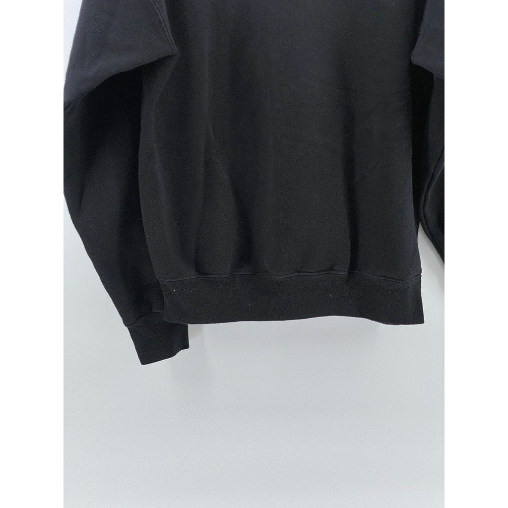 JONES RAOD Women's Black Logo Crewneck Classic Long Sleeve Sweatshirt SZ S