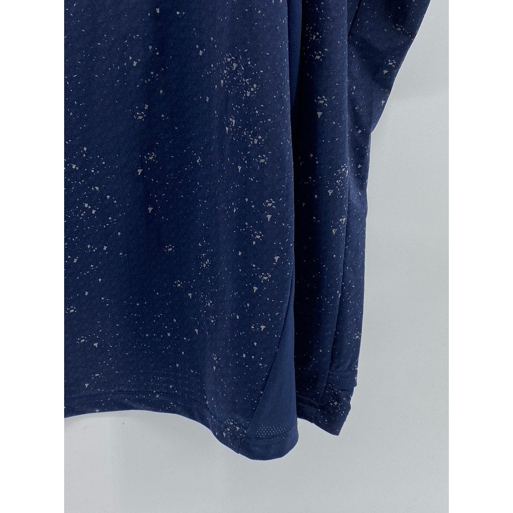 CASTORE Men’s Navy Blue Printed Proteous Long Sleeve Crewneck T-Shirt SZ L