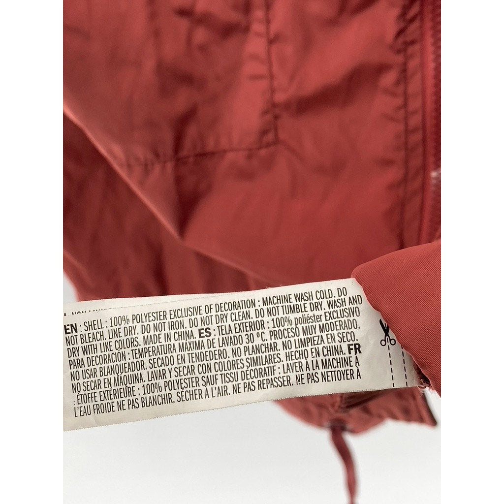 FOREVER 21 Women’s Red Full-Up Drawstring Hem Hooded Jacket SZ S