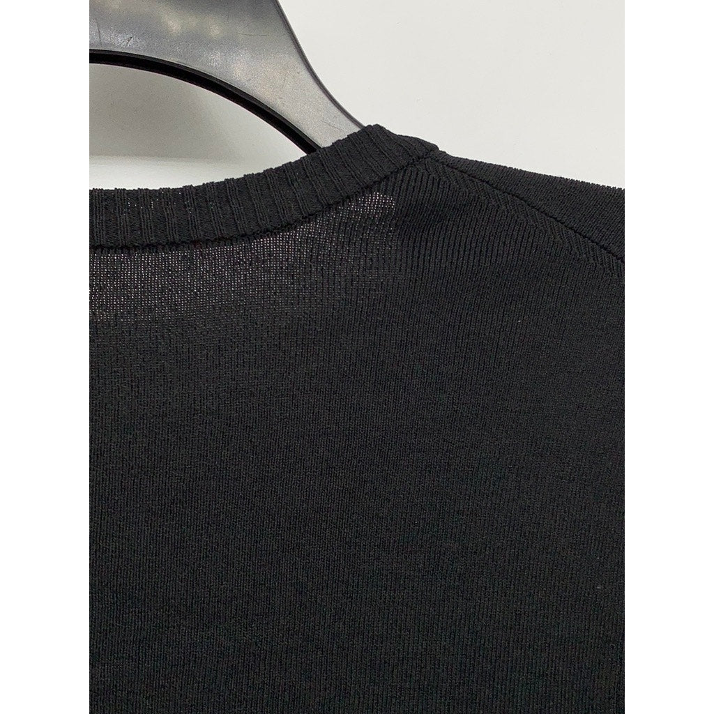 SPENSE Women's Black V-Neck Button-Up Cardigan SZ M