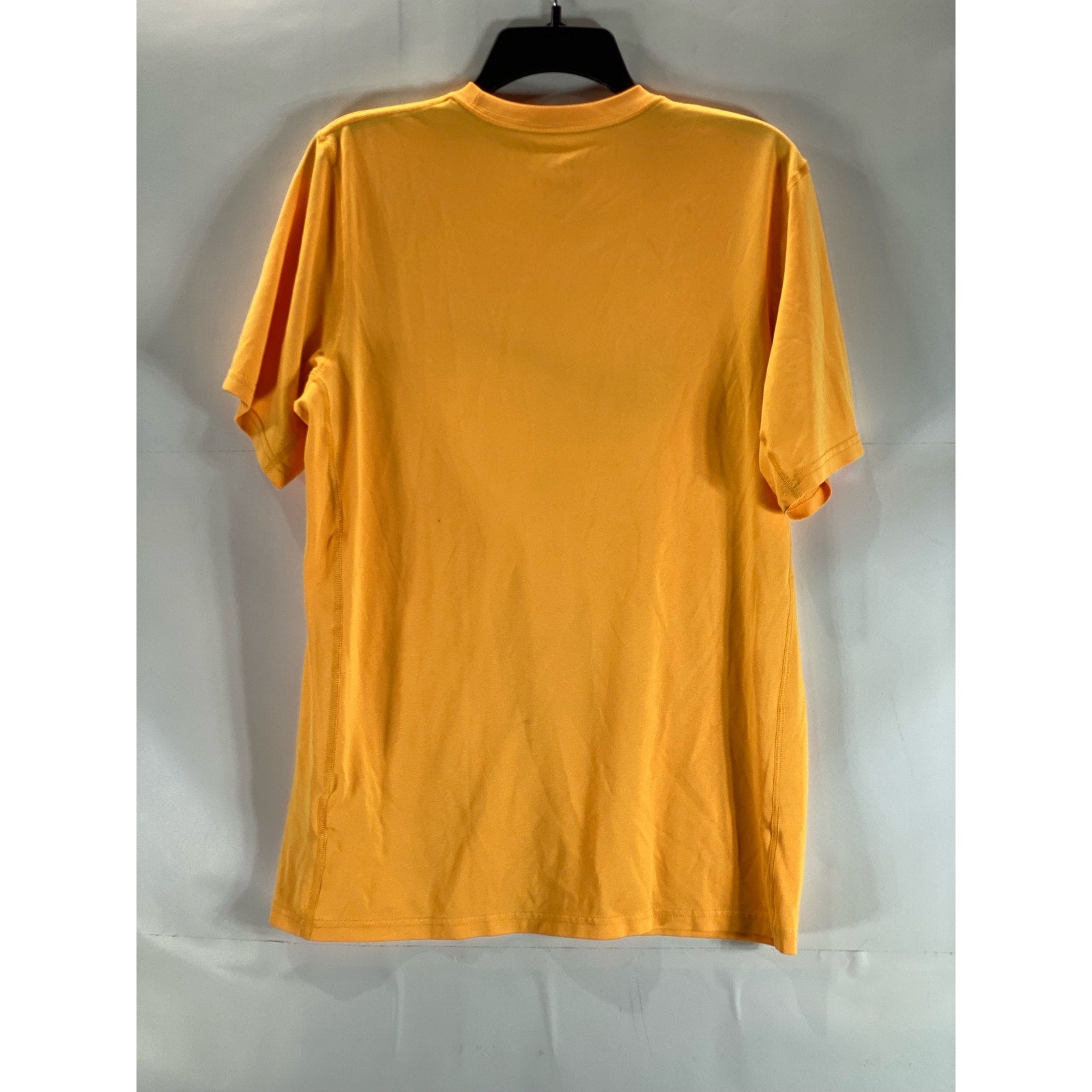 NIKE Men’s Yellow/Navy Dri-Fit Crewneck Short Sleeve Large Swoosh T-Shirt SZ M