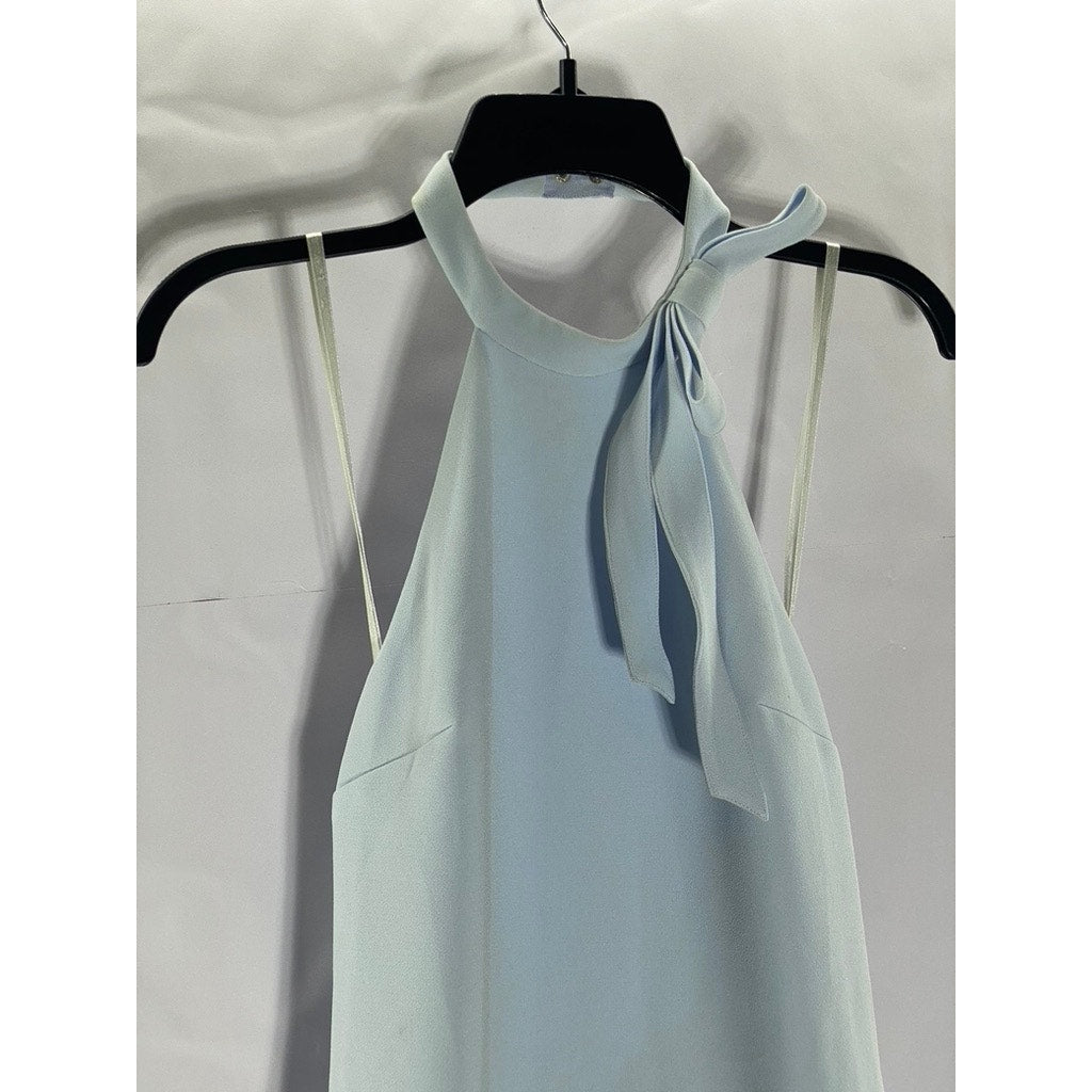 CLUB MONACO Women’s Light Blue Bowee Halter Sleeveless A-Line Mink Dress SZ 4