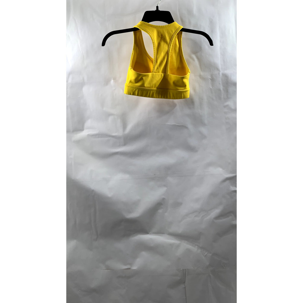 ALL ACCESS Women's Yellow Racerback Pullover Sports Bra SZ XS