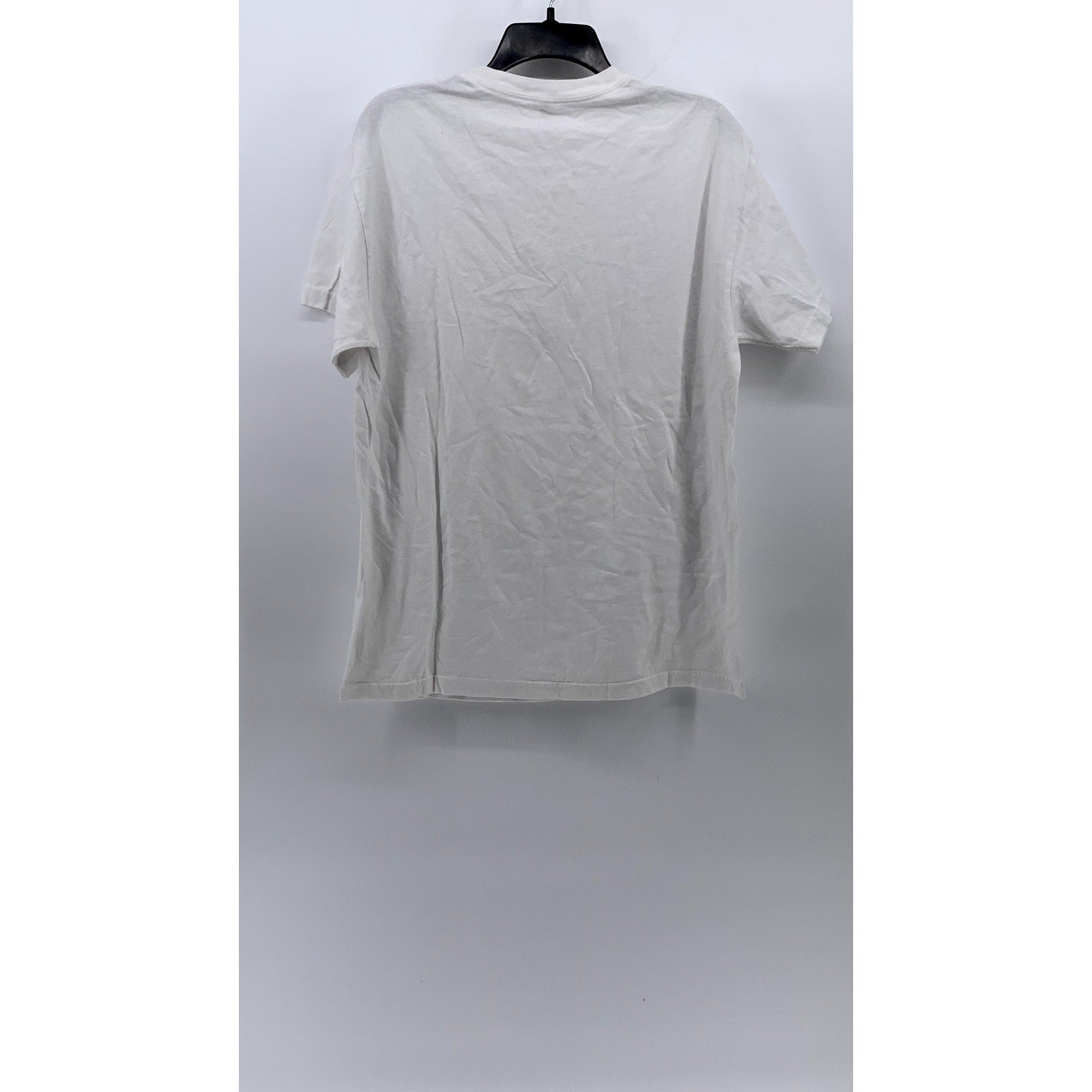 AMERICAN APPAREL Men's White Solid Crewneck Cotton Short Sleeve T-Shirt SZ L