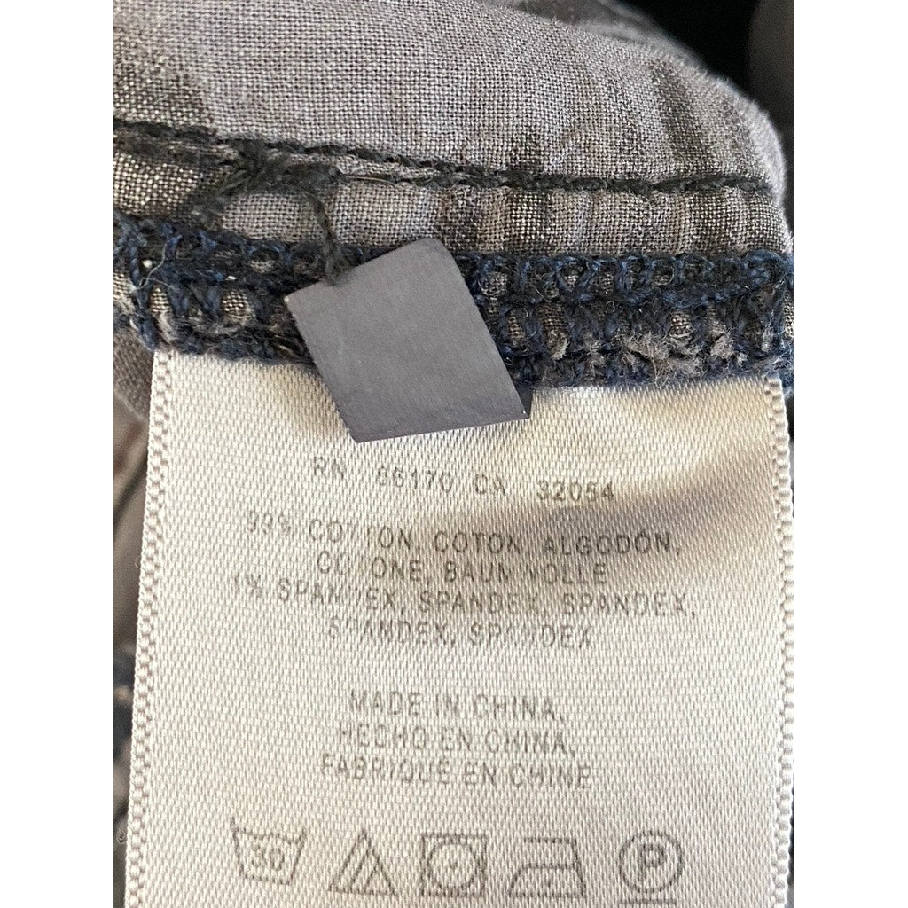 CHINO By ANTHROPOLOGIE Women's Gray Mid-Rise Slim-Fit Ankle Chino Pant SZ 31