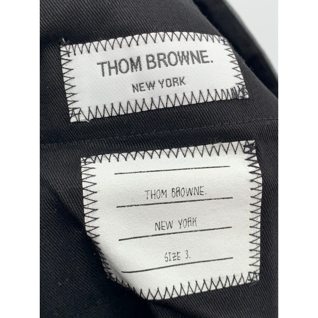THOM BROWNE Men's Gray Wool Twil Backstrap Shorts SZ 3(US42)