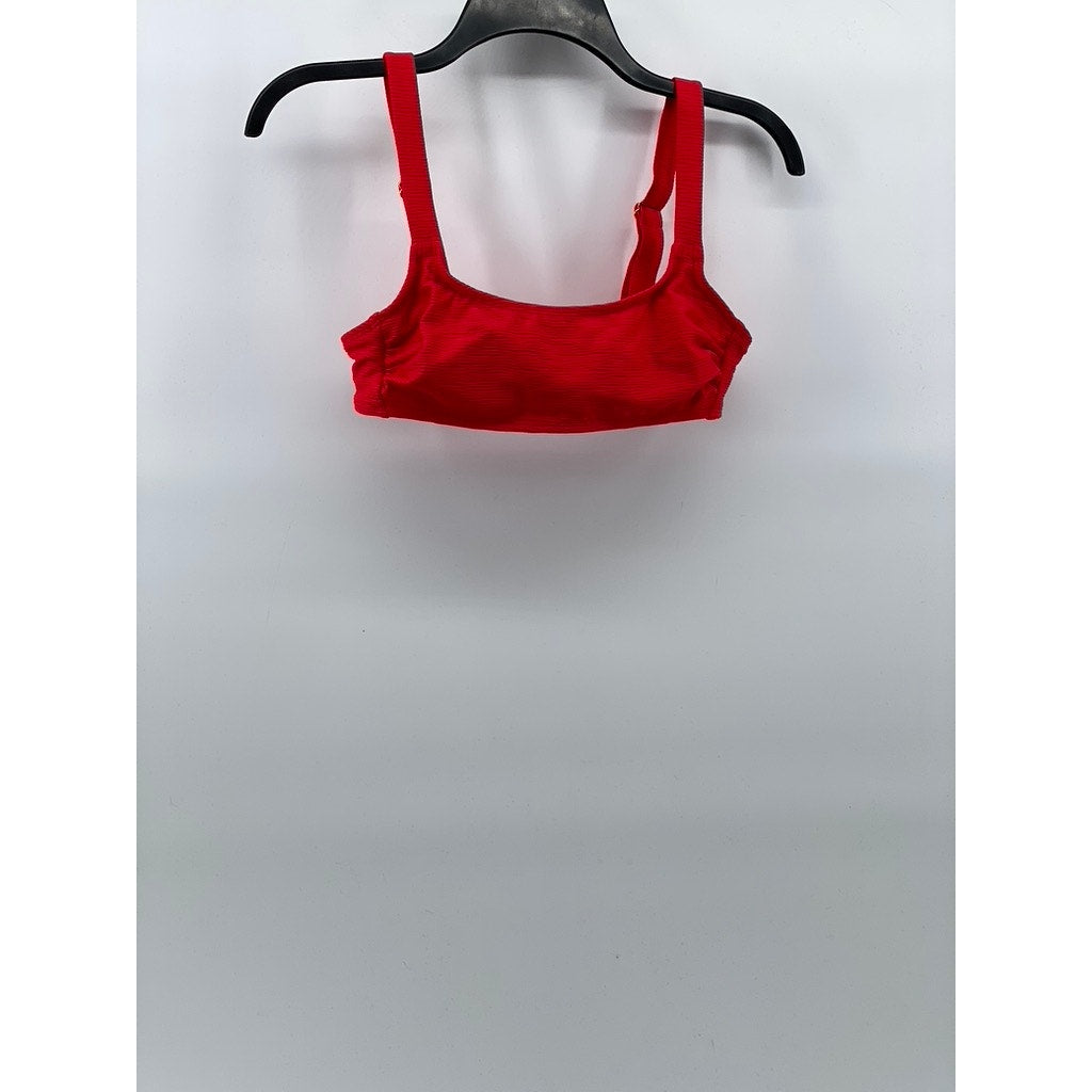 WILD FABLE Women's Red Textured Adjustable Strap Bralette Bikini Top SZ S