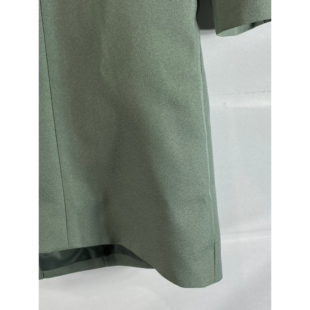 VICKI WAYNE Women's Green Vintage Three-Button Notch Lapel Blazer SZ 14